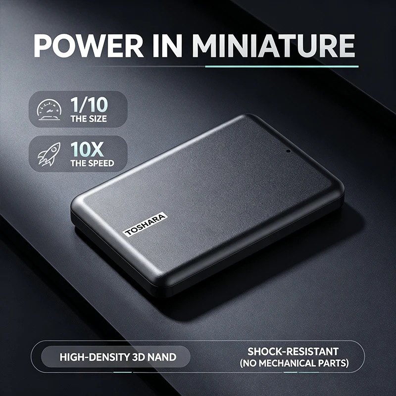 TOSHARA A5 Portable SSD 4TB 2T - Ssd 500Gb ulasan dan harga